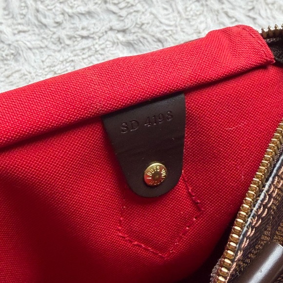 Louis Vuitton Speedy 30 Bandouliere Dameir Ebene Canvas Bag Crossbody Boston - Picture 8 of 17